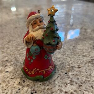 Jim Shore 2002 Heartwood Creek Santa Figurine – 15 Year Anniversary Edition